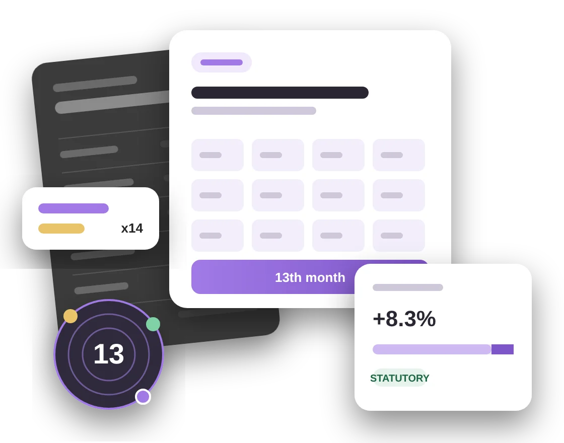 13th Month Pay by Country tool illustration